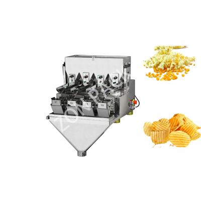 China Automaic 4 Head Linear Weigher 500g 1000g Popcorn Snack Weighing for sale