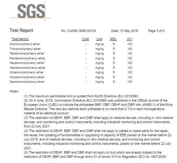 SGS TEST REPORT - New Bamboo Paper Co., Ltd