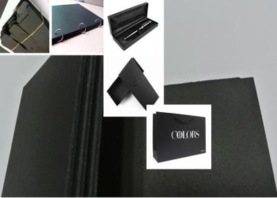 China Placa de papel 110 do preto da polpa de madeira - 450gsm alisam o cartão preto MSDS da cara à venda