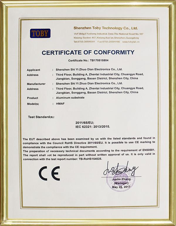 CE - Shenzhen Yizhuo Electronics Co., Ltd