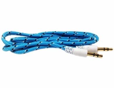 China 1m length nylon braided 3.5mm aux audio cable for sale