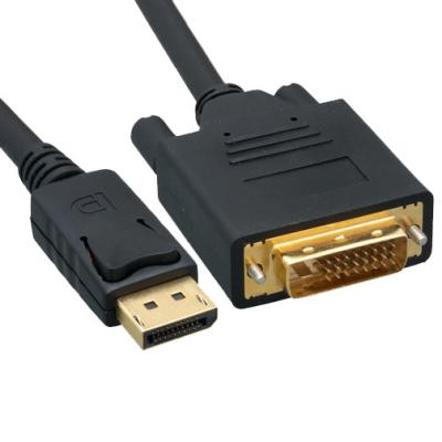 China DisplayPort to DVI Video Cable, DisplayPort Male to DVI Male, 3 foot for sale