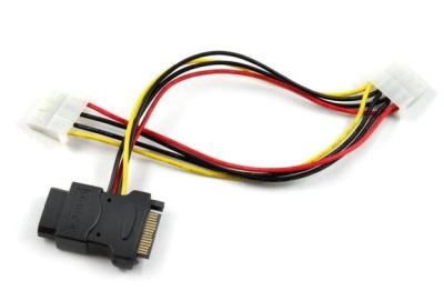 China SATA 15pin power to 4pin Molex + 4pin power,New generic 4Pin IDE cable for sale