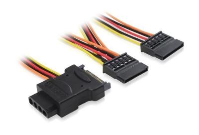 China SATA POWER CABLE 15PIN TO 2 Ports SATA+4PIN Molex for computer for sale
