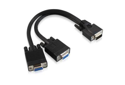 China 28AWG 1 male to 2 female VGA splitter cable for TV, computer, PC, Projector for sale