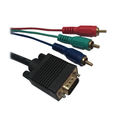 China gold plated VGA to 3RCA AV Audio Video M/M Cable, vga 3rca cable for sale