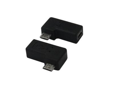 China MINI 5P female to micro 5P Male 90 degree angled adapter,Micro 5P USB Adapter for sale