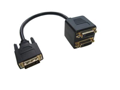 China DVI M to 2 X DVI F splitter cable Y cable adapter,DVI(24+1) Adapter for sale