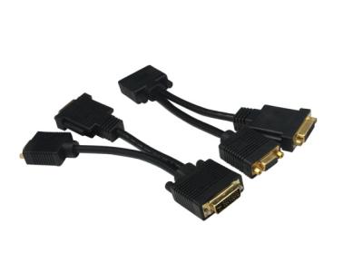 China DVI male Y cable to DVI male and VGA female adapter cable,DVI(24+1) Y cable for sale