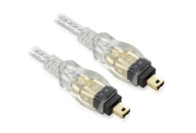 China Newlinkelec Firewire IEEE1394 4 to 4 pin Cable Lead Gold Ends 3m White for DV for sale