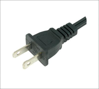 China American UL power cord/ Polarized plug/ two cores/2 prong cable NEMA1-15P for sale