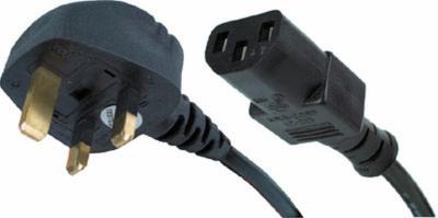 China Power Cord UK Plug to IEC Cable (kettle style lead) C13 5m Power cord cable for sale