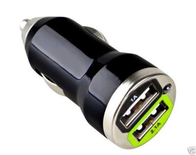 China Bullet type MINI Dual USB 2Port Car Charger for iPhone 5S 5 4S 4 IPODS Galaxy S4 3 NOTE 3 for sale
