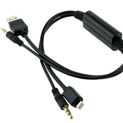 China BMW 8pin cable with 3.5MM AUX Interface Adapter for MINI iPOD iPHONE 5 5S 5C Lighting for sale