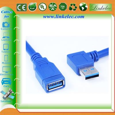 China 1m Black SuperSpeed USB 3.0 Cable - Right Angle A to A - M/M for sale
