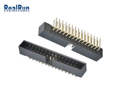 China 2.0mm Solder PBT Box Header Connector 30 Pin IDC Male Connector 90 Degree for sale