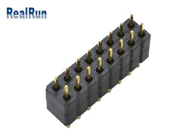China 2.0mm LCP PBT PA6T Round Pin Header Dip Connector 16P Double Row PPS for sale