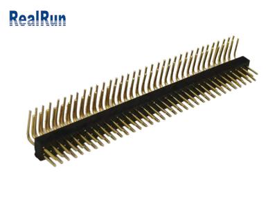 China 2*35P CuZn38Pb2 Round Female Pin Header Right Angle UL94V-0 ISO9001 for sale