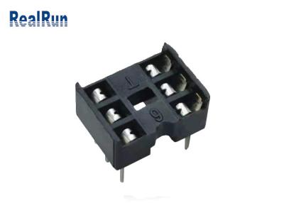 China UL94V-0 PA6T Square Pin Female Header 2*3P 180° Straight 2.54mm RoHS for sale