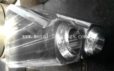China Forged Big Steel Tee F53 F51F316 F304 Rough Machined Customized Open Die Forge for sale