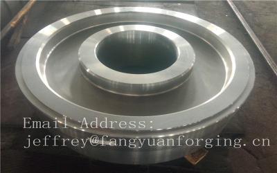 China EN JIS ASTM AISI BS DIN Forged Wheel Blanks Parts Grinding Wheel Helical Ring Gear Wheel for sale