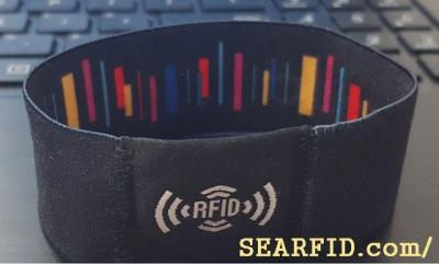 China RFID Nylon knit Wristband, Fabric Elasticity Stretch Wristband for sale