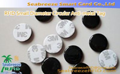 China RFID small diameter circular anti-metal tag, Crystal epoxy materials circular anti-metal tag, with 3M adhesive for sale