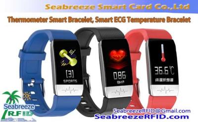 China Smart Body Thermometer Bracelet, Smart ECG Temperature Bracelet, Thermometer Smart Wristband en venta