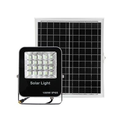 China Outdoor Garden Security Solar Flood Light 50W High Lumen Remote Control for sale