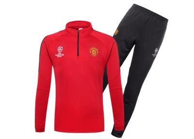 China Calças vermelhas da Champions League do fecho de correr da camisola do algodão dos fato de desporto do futebol de Manchester United à venda