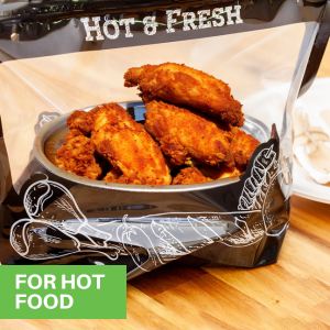 These hot food bags are made with small venting holes to allow steam to escape and keep meals warm.