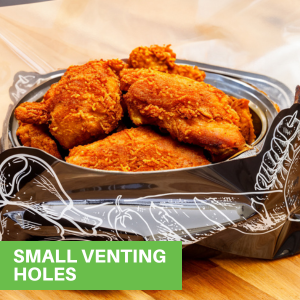 These delivery bags for hot foods are made with durable plastic that withstands grease and leaks.