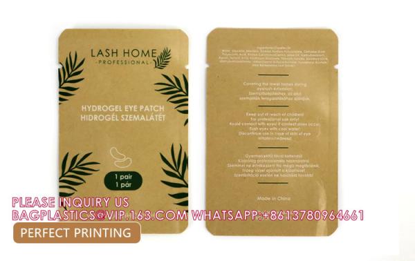 Quality Herbal Pouch, Tea Bag, Custom Printed Side Seal Laminated Pouch Kraft Paper for sale