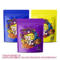 Quality Custom Printed 3.5g Matte Candy Pouch Portable Laminated Ziplock Plastic Mylar for sale