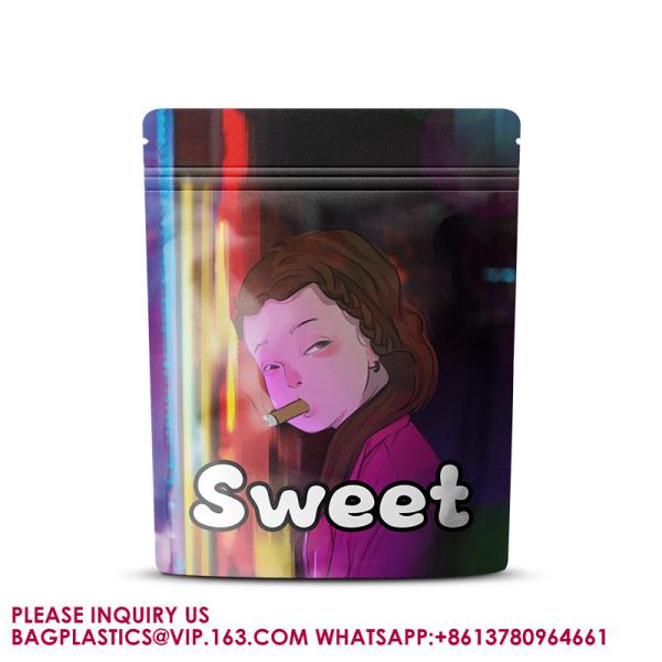 Quality Manufacturers Brand Logo Popcorn Gummy 3.5 7 G Storage PE Sealed Waterproof for sale