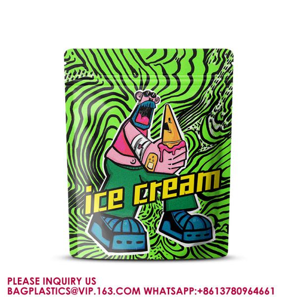 Quality Manufacturers Brand Logo Popcorn Gummy 3.5 7 G Storage PE Sealed Waterproof for sale