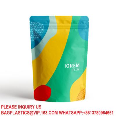 China Custom Printed Matte Resealable Ziplock Pla Packaging Stand Up Pouch Edible Candy Cookie for sale