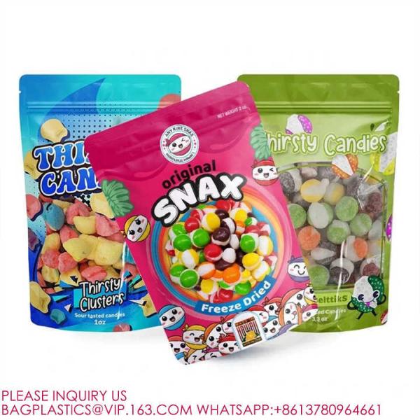 Quality Snack Plastic Packaging Stand-Up Pouch Seal Zipper Food Bag With Tear Aluminum for sale