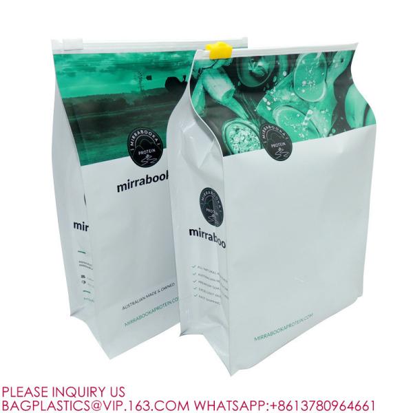 Quality Slider Zipper Packaging Bag PET Plastic Food Bag with Side Gusset Pet Food Slider Bag for sale