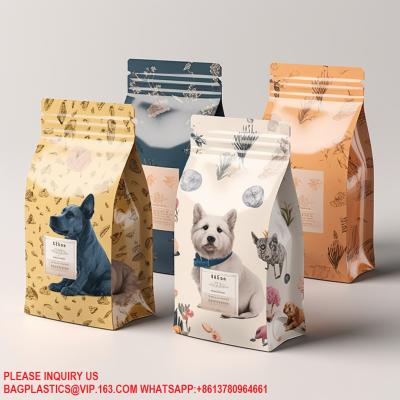 China Ziplock Zip Lock Zipper Foil Stand Up Cat Pet Dog Food Pouch Biodegradable Packaging Bag for sale