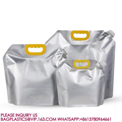 China Food Packaging Bag Aluminum Foil Liquid Spout Pouch Stand Up Pouch With Spout For Liquid for sale