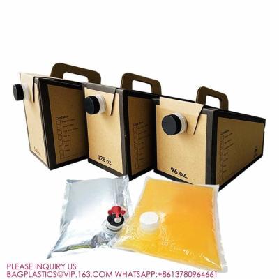 China BIB 3L 5L 10L 20L Plastic Tap Bag For Drinking Water Wine Juice Bag In Box With Butterfly for sale