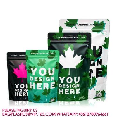 China 14G 28G Custom Stand Up Doypack Pouch Smell Proof 3.5 Grams Mylar Bags With My Logo for sale