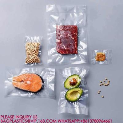 China Food Grade Plastic Packaging Bag PA PE 3 Sided Sealed Snack Bag Embossed Food Vacuum for sale