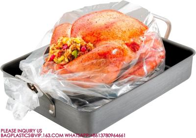 China Roasting Bag Cooking Bags Oven Turkey Cooking Bag With Ties Keep Moist Durable Nylon Bag for sale
