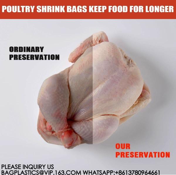 Quality Poultry Shrink Bag Plastic Bags Packaging Chicken Part Duck Goose Roast Chicken for sale