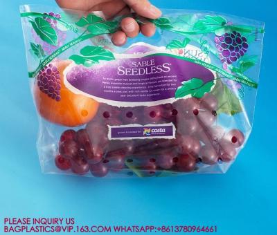 中国 Fresh Fruit Pack Recycle PP Fruit Packaging Bag With Bottom Gusset For Grape bags Packing 販売のため