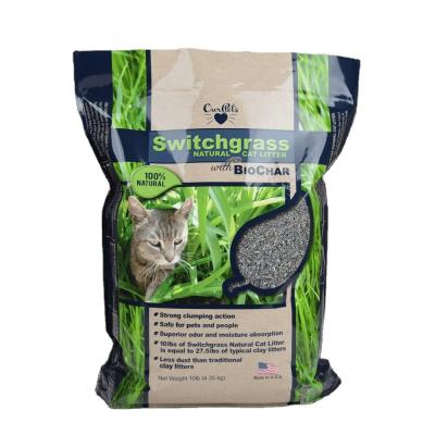 China Cat Litter Packaging Bag 8 Side Sealed Handles Customizable Gravure Print Industrial Use for sale