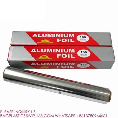 China Customized Household Catering 8011 Aluminum Foil Roll Packaging Cooking Frozen Barbecue for sale