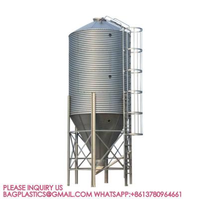 China 2.5tons To 12tons Breeding Tower Large Capacity Poultry Pig House Feed Storage Tower FRP Silo for sale